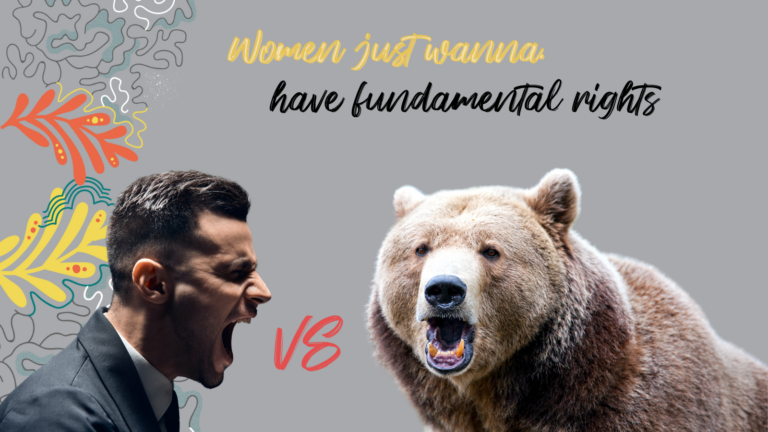 Bear faces off against man