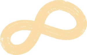 A brush stroke in a figure eight pattern