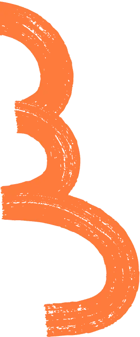 An orange brush stroke