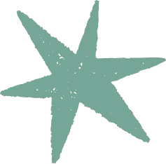 A teal star