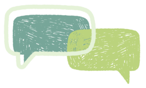 Two speech bubbles
